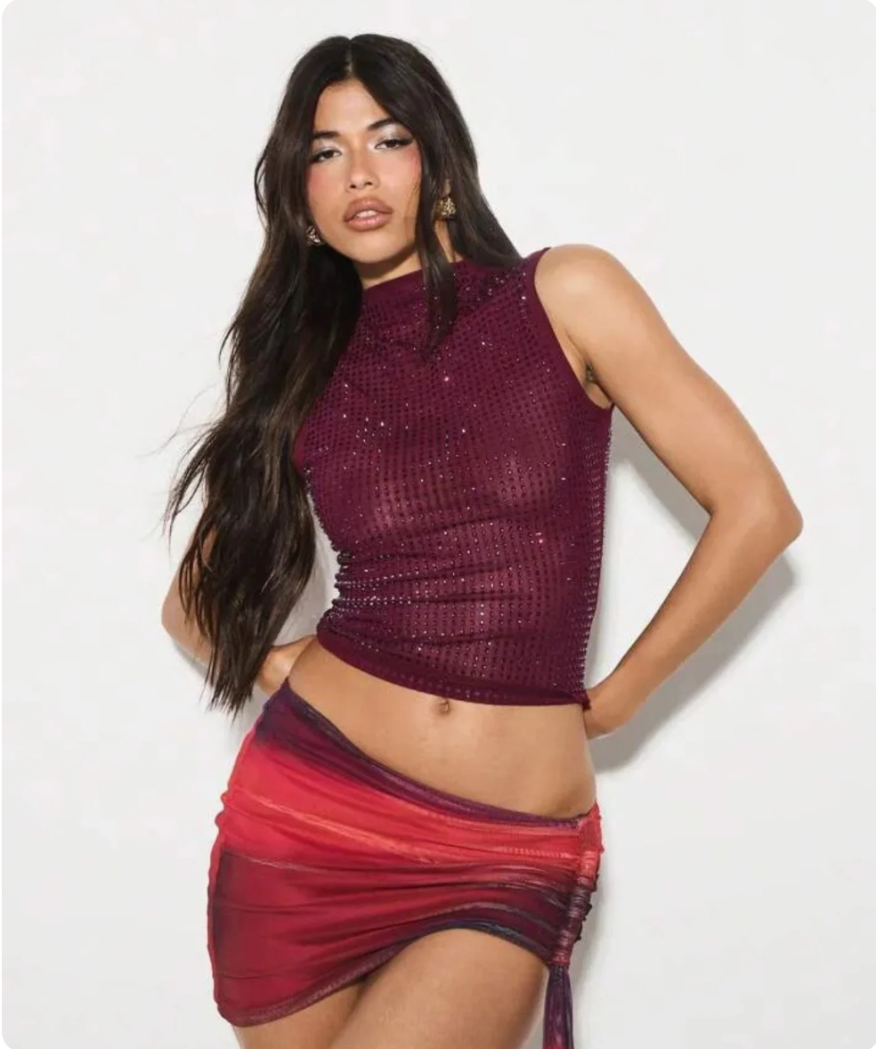 Crystal Mesh Top